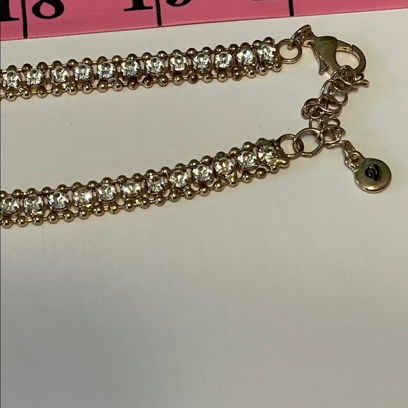 Holiday Gold Rhinestone Lariat Necklace - Picture 3 of 5